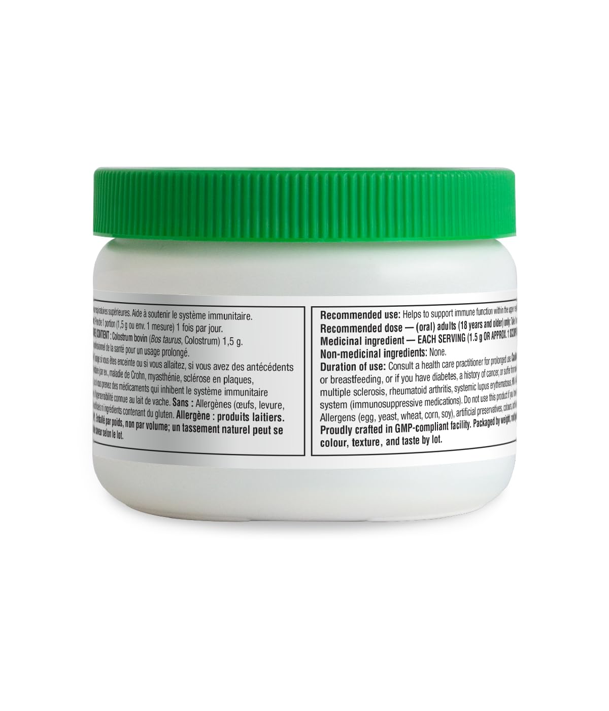 Organika Canadian-Made Colostrum (Bovine)- Immune Support, Grass-Fed- 150g Organika