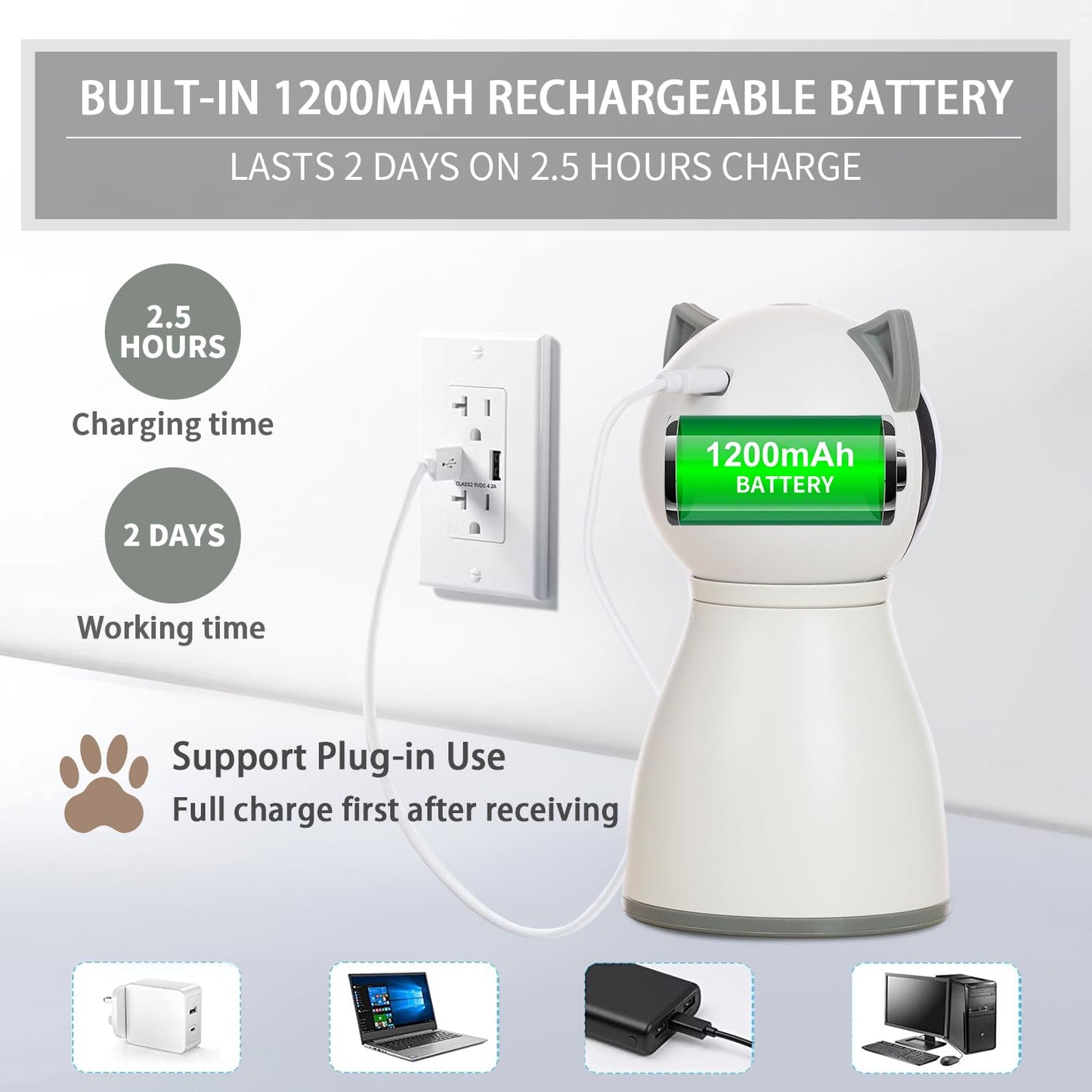 YVE LIFE Cat Toys,The 4th Generation Real Random Trajectory,Motion Activated Rechargeable Automatic Cat Laser Toy,Interactive Cat Toys for Indoor Cats/Kittens/Dogs - Available at All In One Marketplace Canada