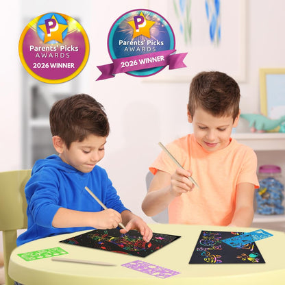 FUNNYB&G Rainbow Scratch Paper Art for Kids - 100 Pcs Magic Rainbow Scratch Paper Off Set Scratch Easter Crafts Arts Supplies Kits Pads Sheets for Party Games Halloween Christmas Birthday Gifts 🍁 All In One Marketplace Canada