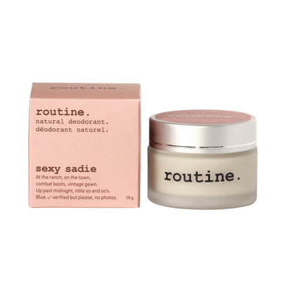 Routine. Natural Beauty | Natural Deodorant Jar | Sexy Sadie (Vegan: No Beeswax, Ylang Ylang, Sweet Orange, Vanilla & Cinnamon) | 58g, Aluminum Free Natural Deodorant for Women & Men (Cream Jar formula)