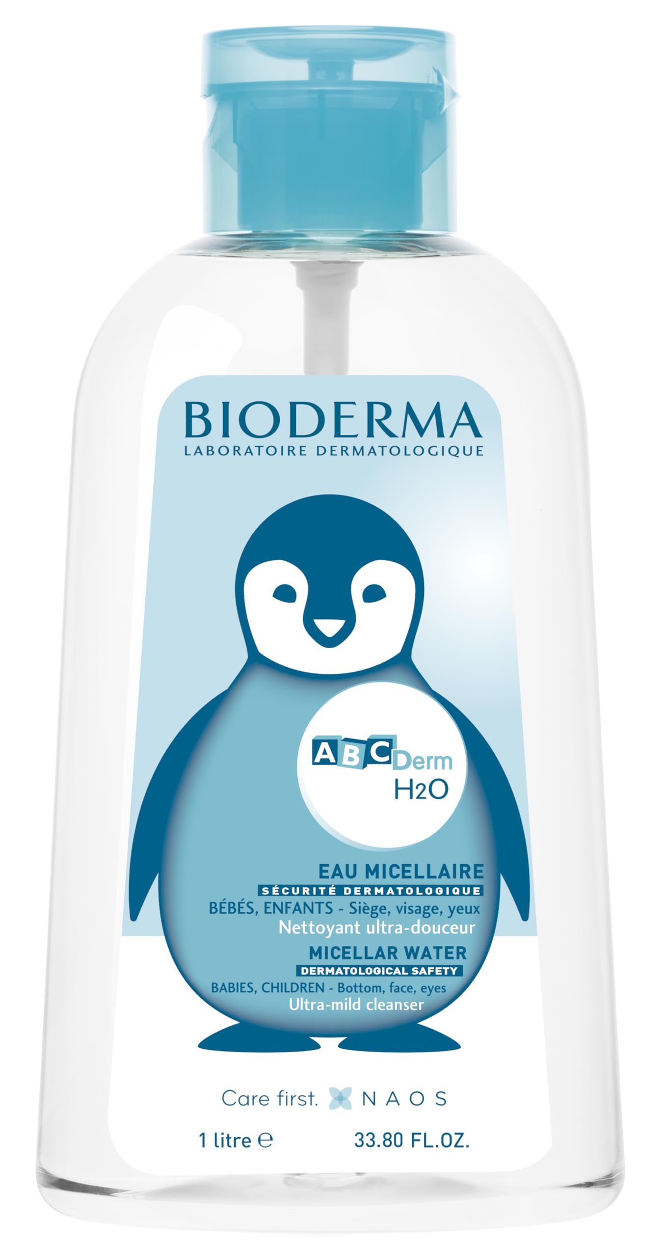 Bioderma ABCDerm H2O - Baby Skin Care - Micellar Cleansing Water for Babies and Kids, Blue, 1lt 🍁 All In One Marketplace Canada