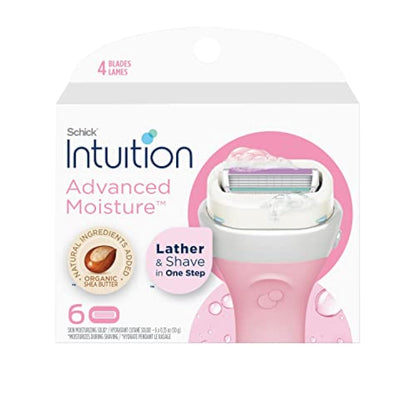 Intuition Schick Advanced Moisture Womens Razor Refills with Shea Butter, 6 count, Pack of 1 - Available at All In One Marketplace Canada