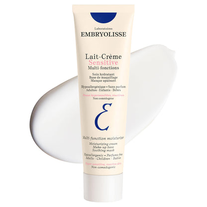 Embryolisse Lait Crème Sensitive Moisturizer. Hypoallergenic Face & Body Cream for All Skin Types With Aloe Vera & Shea Butter. Fragrance-Free & Suitable for Sensitive Skin - 100ml Embryolisse