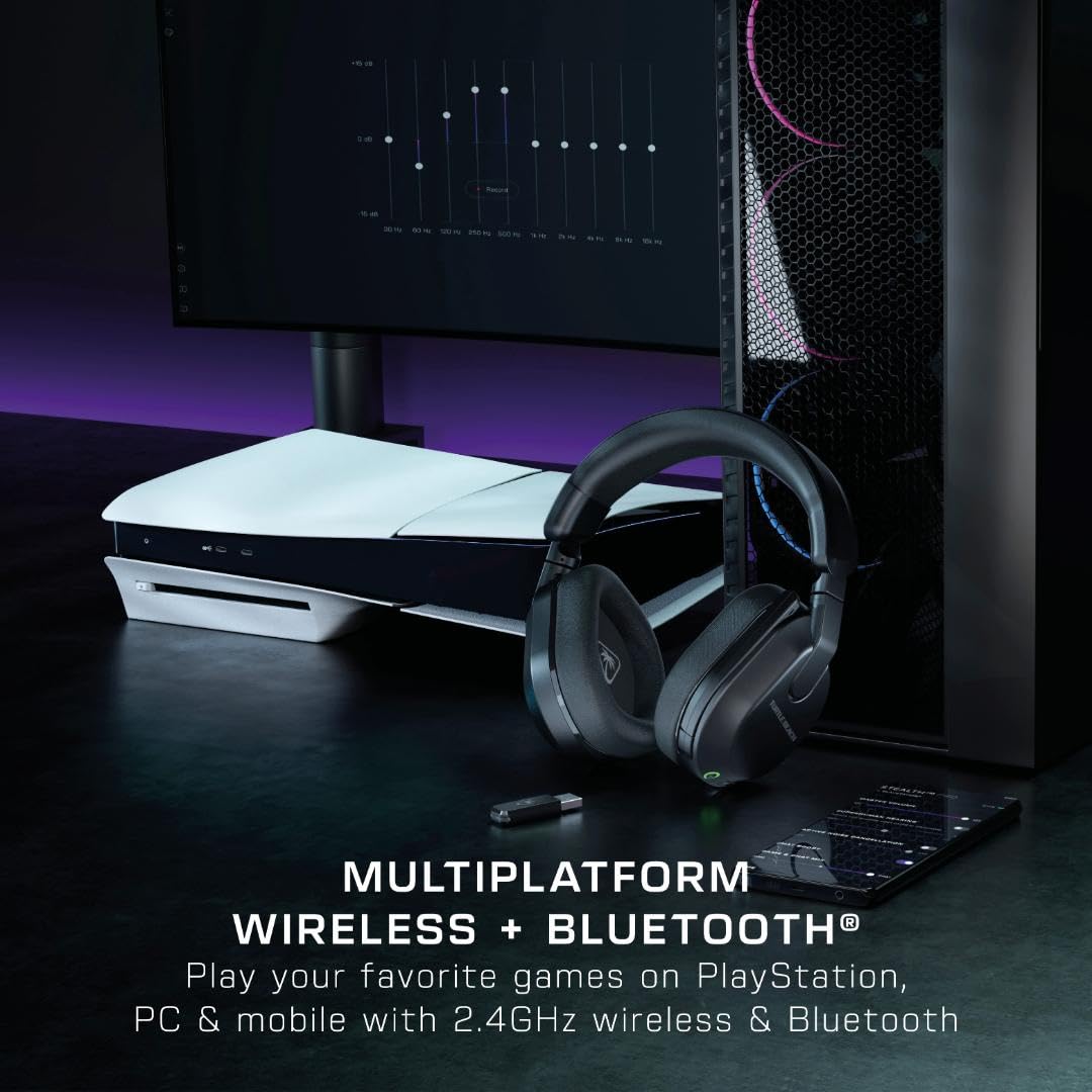 Turtle Beach Stealth 600 Wireless Multiplatform Amplified Gaming Headset for PS5, PS4, PC, Nintendo Switch & Mobile – Bluetooth, 80-Hr Battery, Noise-Cancelling Flip-to-Mute Mic, 50mm Speakers – Black