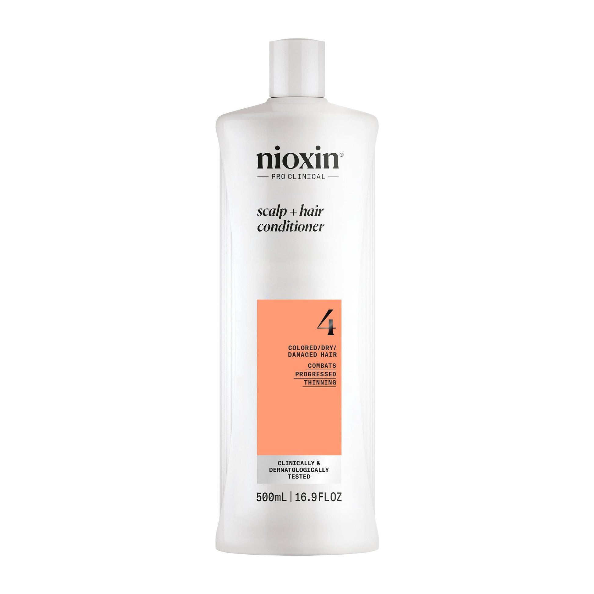 Nioxin System 4 Scalp + Hair Conditioner - Hair Thickening Conditioner for Damaged Hair with Progressed Thinning, 16.9 fl oz (Packaging May Vary) NIOXIN