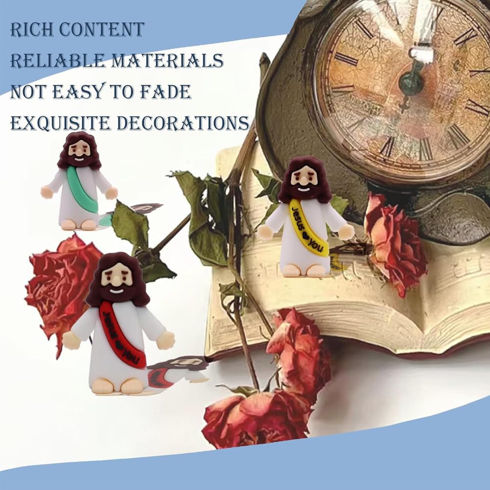 30 Pack Little Jesus Figures, Mini Jesus Figurines in Bulk, Love You for Easter Egg Filling Little Tiny Figures for Church Christmas Party Favors Baptism Gifts (Mix Color 10) 🍁 All In One Marketplace Canada