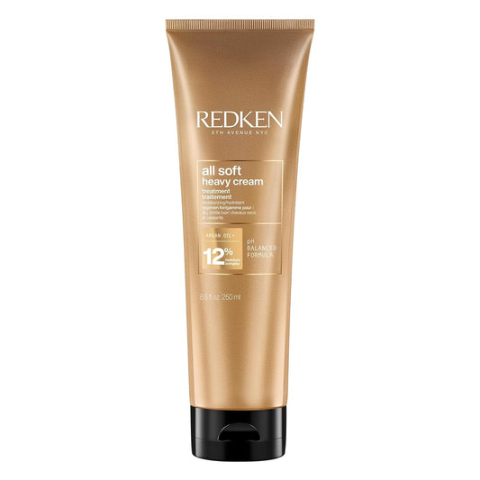 Redken All Soft Heavy Cream Deep Conditioning Hair Mask For Dry, Brittle Hair, Moisturizing Treatment With Argan Oil For Intense Softness, Shine And Smoothness, 250ml - Available at All In One Marketplace Canada