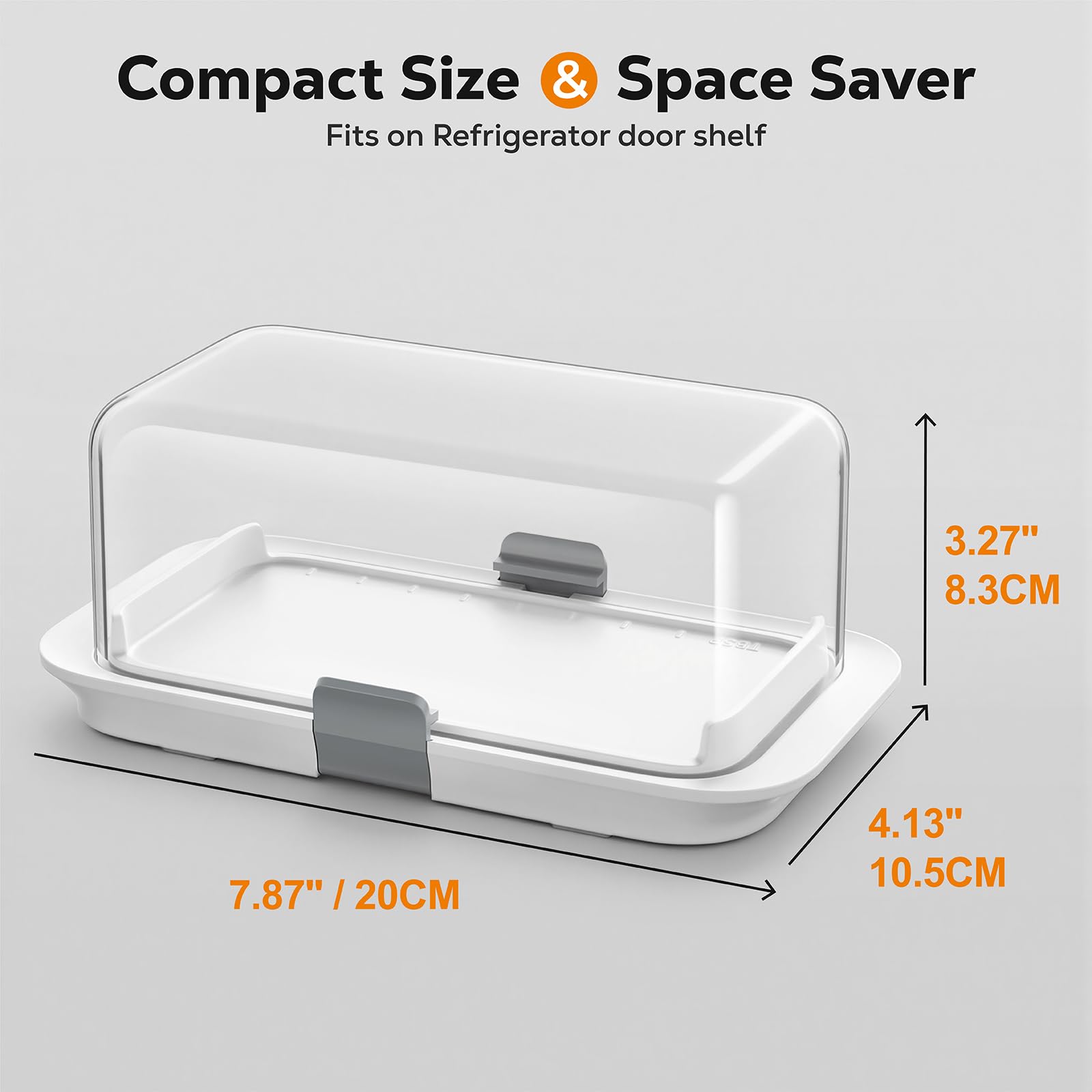 Pisol Large Butter Dish for 1 lb Canadian Butter, Airtight Butter Keeper with Lid Fit a Full Pound Block of Butter, Locking Butter Container for Countertop, Cat/Dog Proof, White - Available at All In One Marketplace Canada