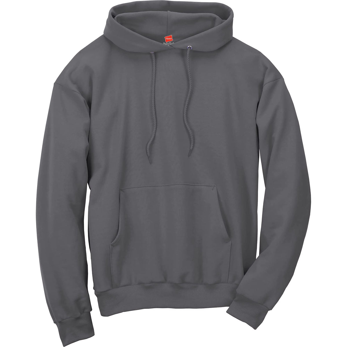 Hanes mens Pullover Ecosmart Hooded athletic sweatshirts, Smoke Gray, Large