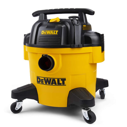 DEWALT DXV06P 4 Peak HP Shop Vacuums, 6 Gallon Poly Wet/Dry Vac, Heavy-Duty Shop Vacuum with Blower Function Yellow+Black DEWALT
