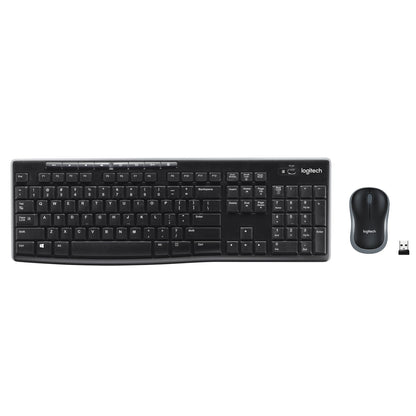 Logitech MK270 Full Size Wireless Keyboard and Mouse Combo - Black