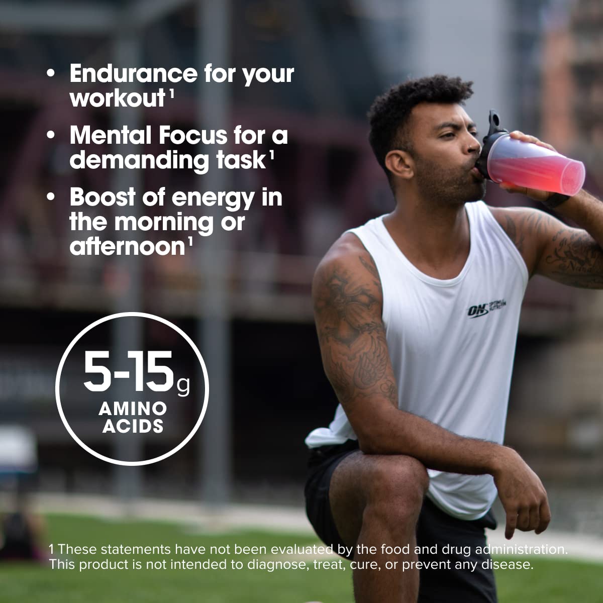 Optimum Nutrition Amino Energy Powder: Pre- workout & Anytime energy with Green tea, Green coffee extract + BCAA's - Watermelon: 30 servings [270g] (packaging may vary) - Available at All In One Marketplace Canada