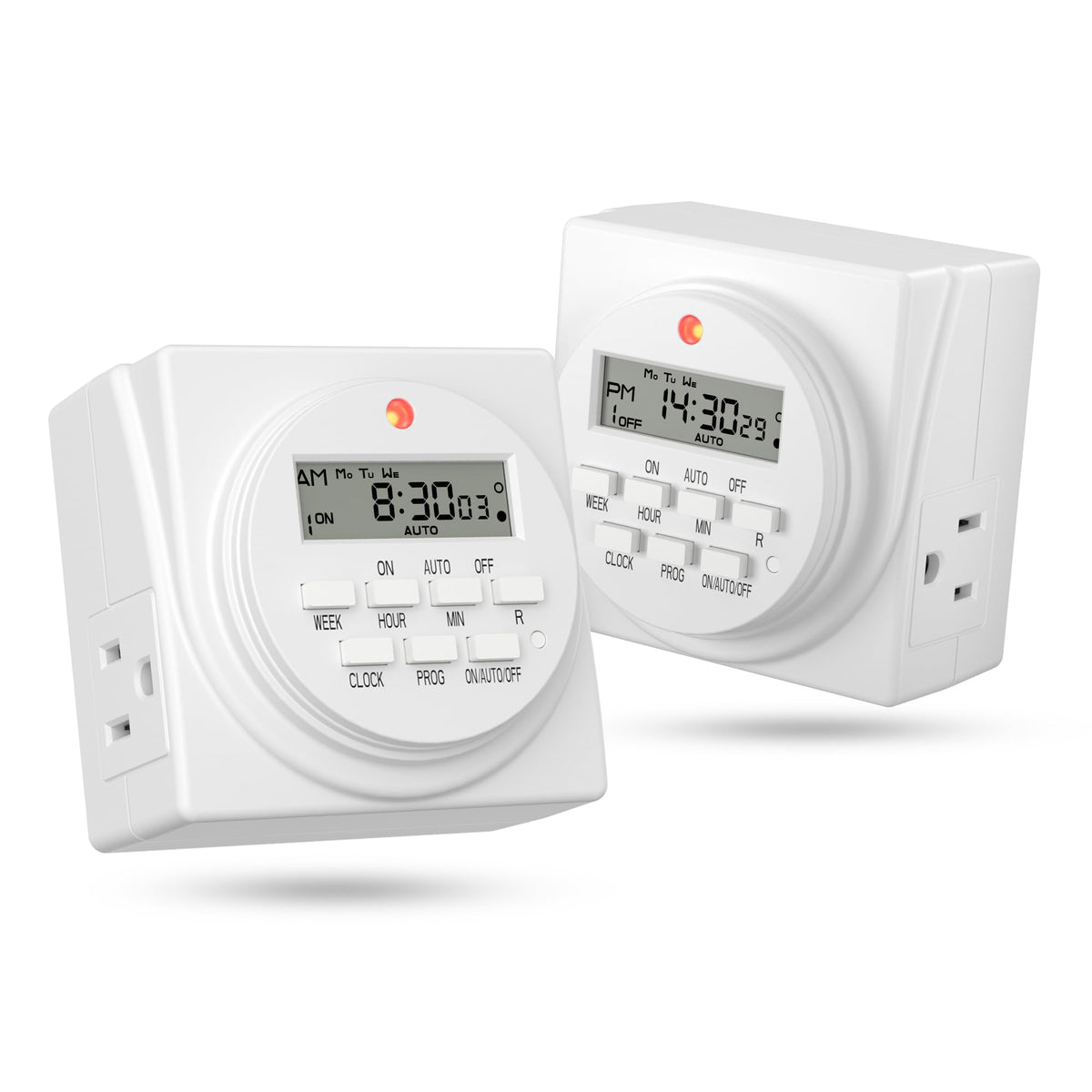 BN-LINK Indoor 7-Day Programmable Digital Timer Outlet, 2 Outlets, 2 Pack 🍁 All In One Marketplace Canada