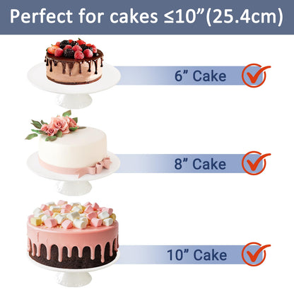 BPFY Ceramic White Cake Stand for Snacks and Cookies (Holds 10-Inch Cake) 🍁 All In One Marketplace Canada