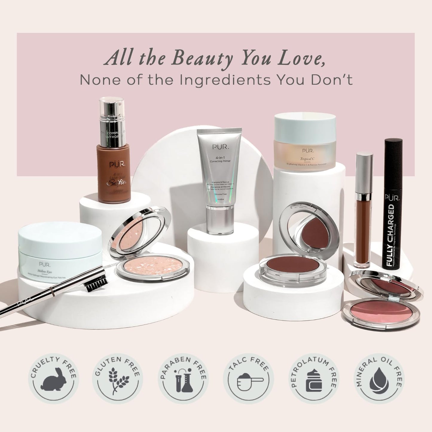 PÜR 4-in-1 Pressed Mineral Makeup with Skincare Ingredients in Linen, 0.8 Pound PÜR MINERALS