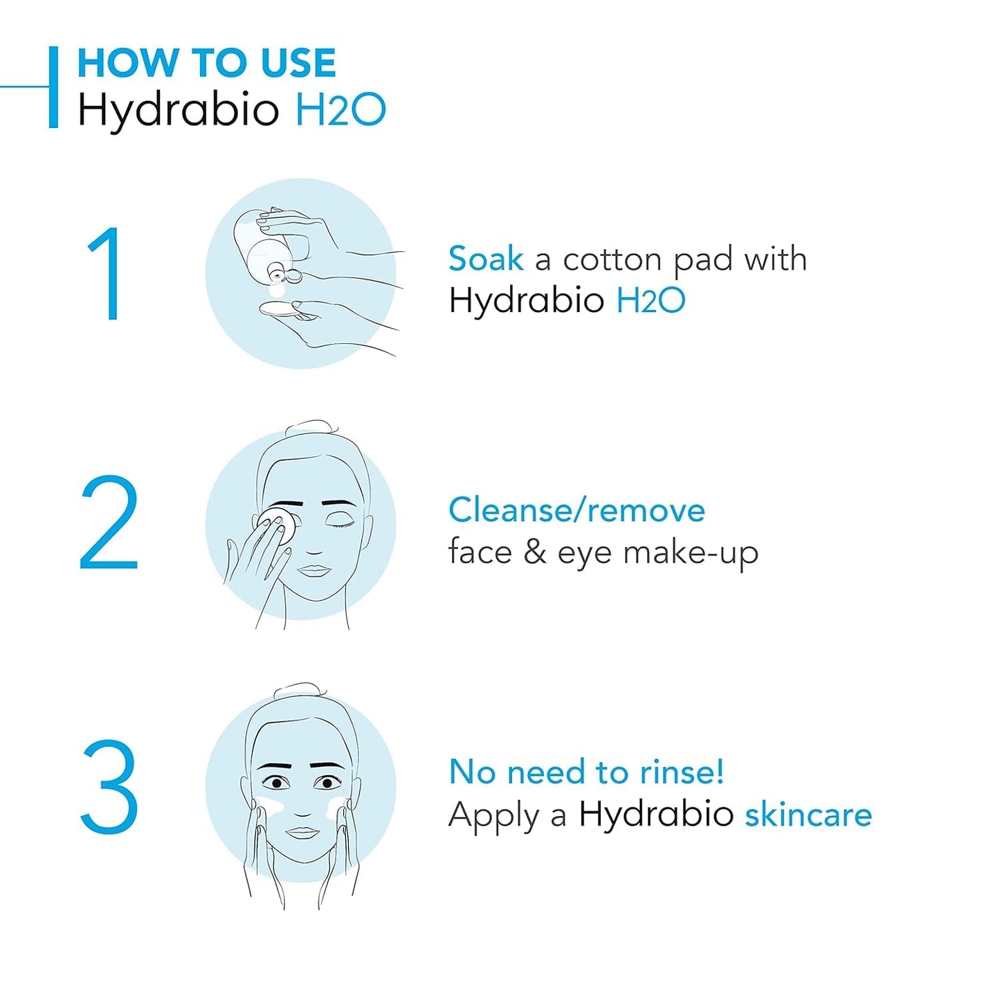 Bioderma Hydrabio H2O Micellar Water, Cleansing and Makeup Removing Gentle Face Cleanser for Dehydrated Sensitive Skin - Available at All In One Marketplace Canada
