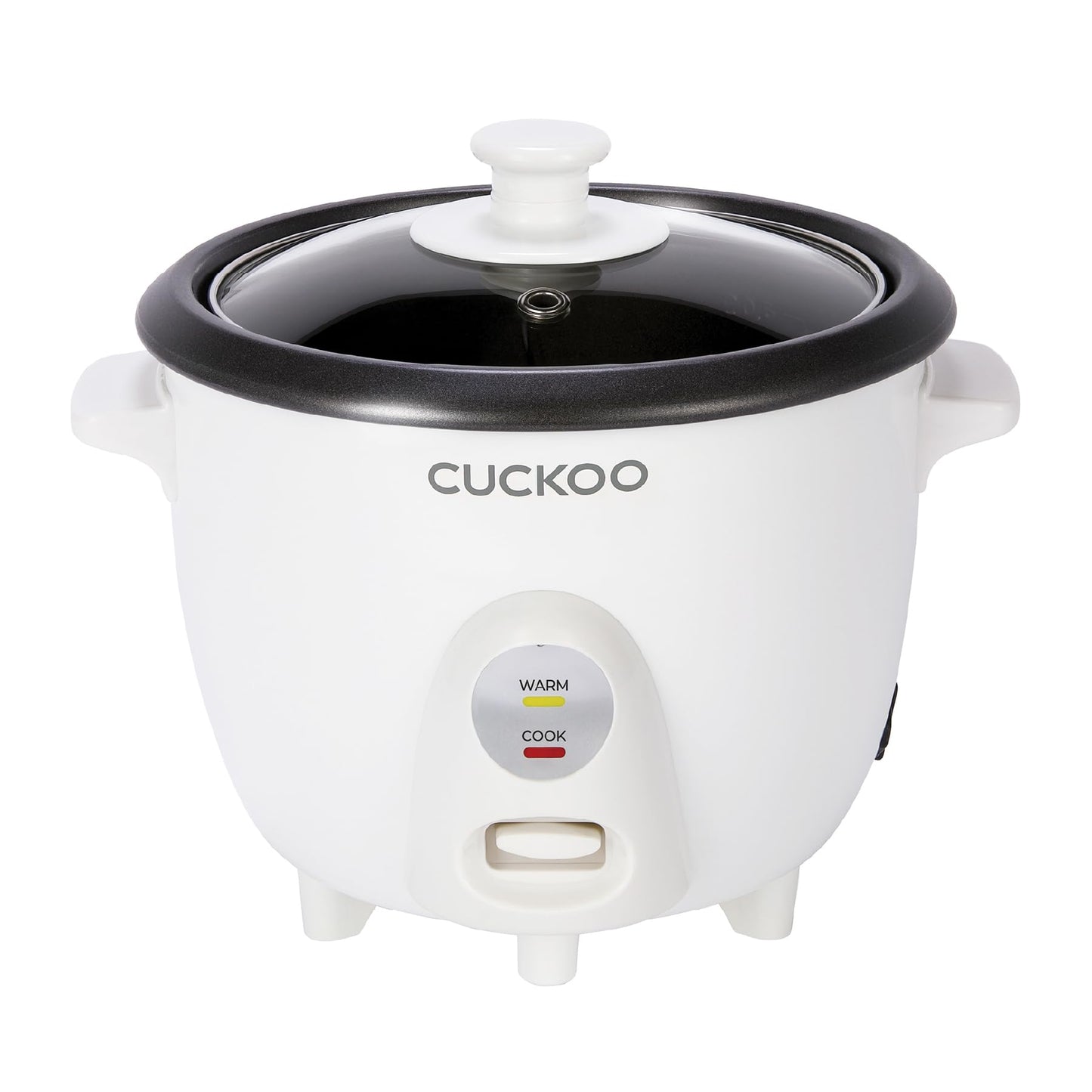 CUCKOO One Touch Rice Cooker 3-Cup (Uncooked) / 6-Cup (Cooked), Mini Rice Cooker & Warmer with Steamer Tray, Versatile Grain Cooker, Soup Maker, Auto Keep Warm, White (CR-0301C) CUCKOO