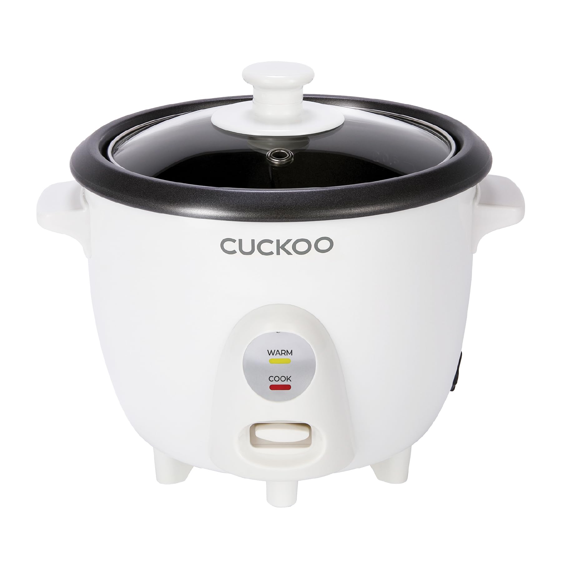 CUCKOO One Touch Rice Cooker 3-Cup (Uncooked) / 6-Cup (Cooked), Mini Rice Cooker & Warmer with Steamer Tray, Versatile Grain Cooker, Soup Maker, Auto Keep Warm, White (CR-0301C) CUCKOO