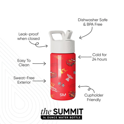 Simple Modern Disney Cars Kids Water Bottle & Toddler Cup | 14oz 🍁 All In One Marketplace Canada
