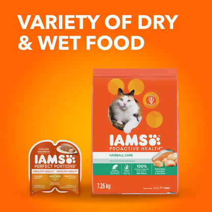 IAMS Proactive Health Adult Dry Cat Food, Chicken & Salmon, 7.26kg