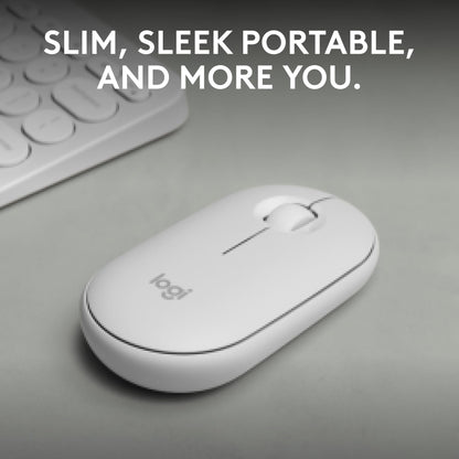 Logitech M350s Pebble 2 Bluetooth Wireless Mouse - Tonal White