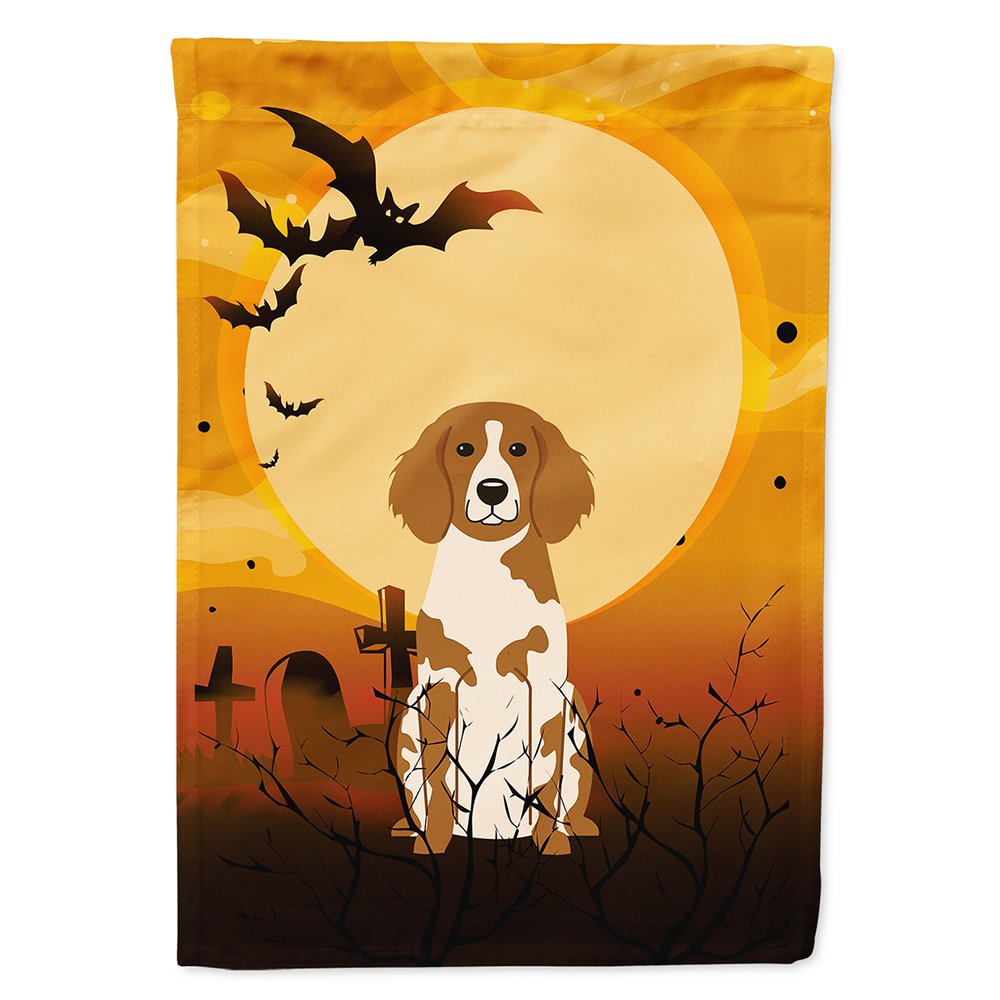 Drapeau Caroline's Treasures BB4338CHF pour maison, motif épagneul breton d'Halloween, en toile, grande taille, multicolore