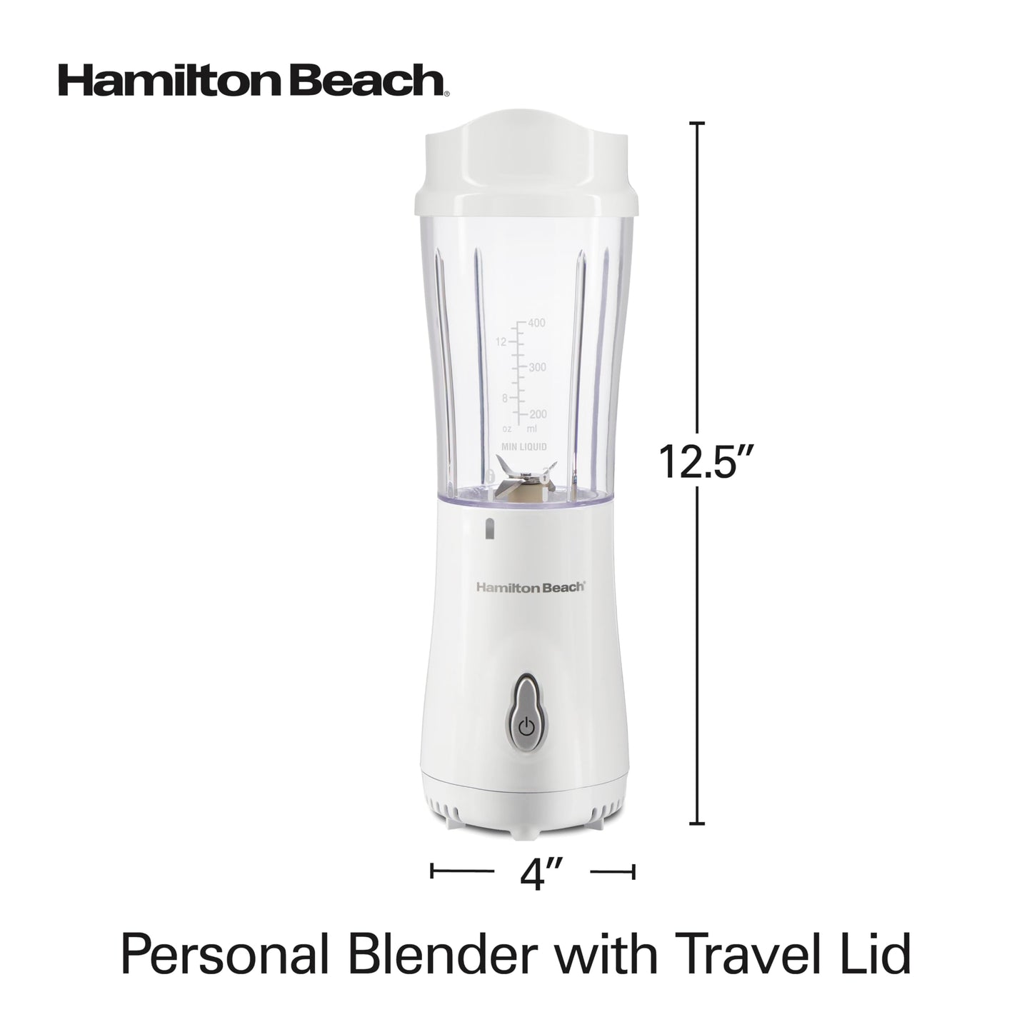 Hamilton Beach 51101V Personal Blender with Travel Lid, White 🍁 All In One Marketplace Canada