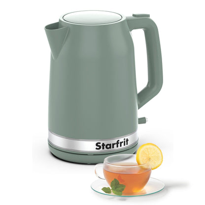 Starfrit Electric Kettle - 1.7L Capacity - Water Level Indicator - Automatic Shut-Off - 1500W – Sage - Available at All In One Marketplace Canada