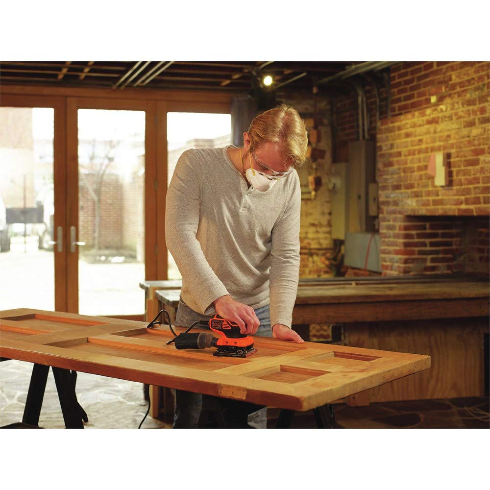 BLACK+DECKER 2.0 Amp Electric 1/4 Sheet Orbit Sander (BDEQS300) BLACK+DECKER
