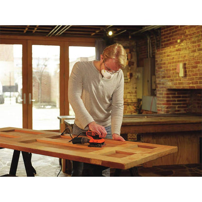 BLACK+DECKER 2.0 Amp Electric 1/4 Sheet Orbit Sander (BDEQS300) BLACK+DECKER