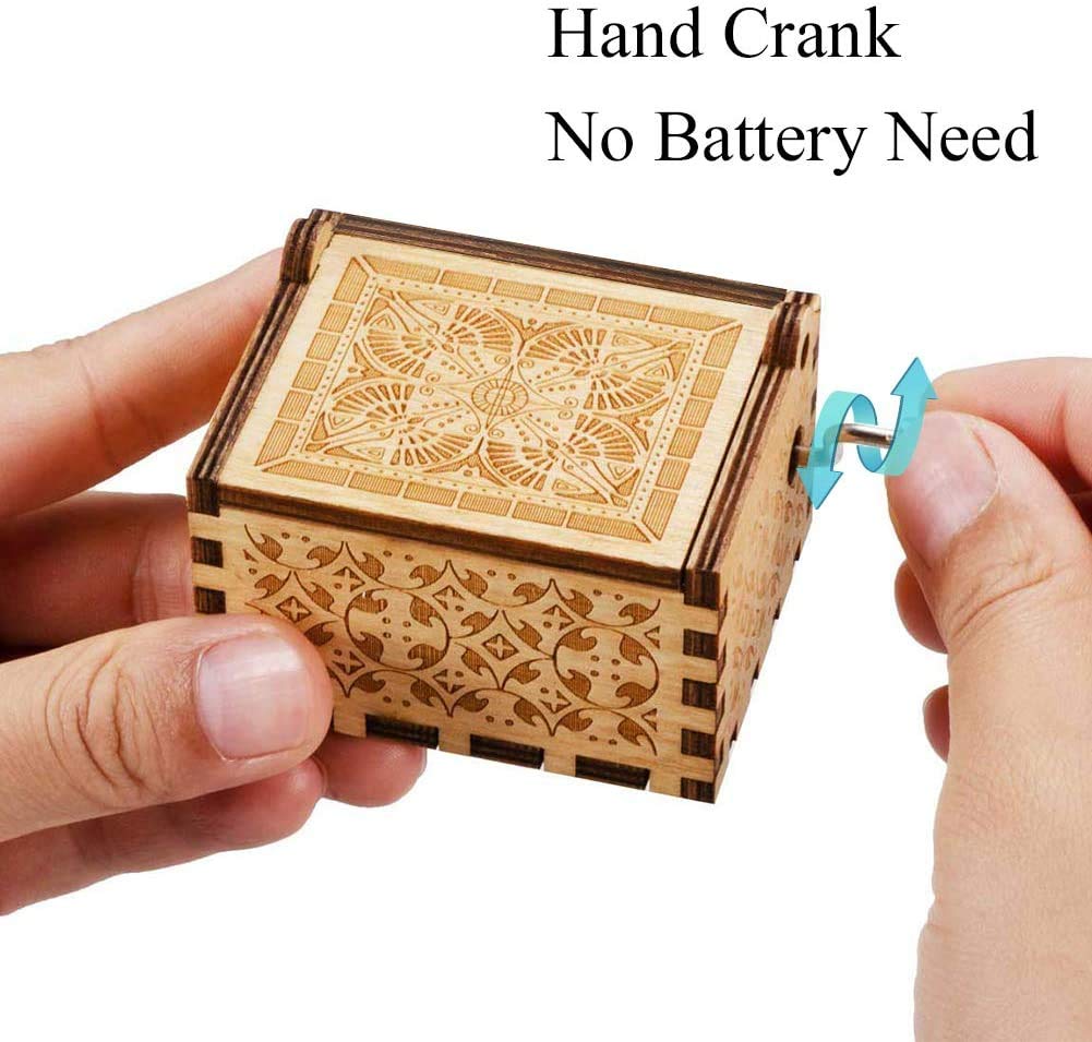 Wooden Music Box for mom Gifts You are My Sunshine Music Box, Laser Engraved Hand Crank Wooden Sunshine Music Box Gift for Mom Birthday/Mother's Day/Christmas(to mom) 🍁 All In One Marketplace Canada
