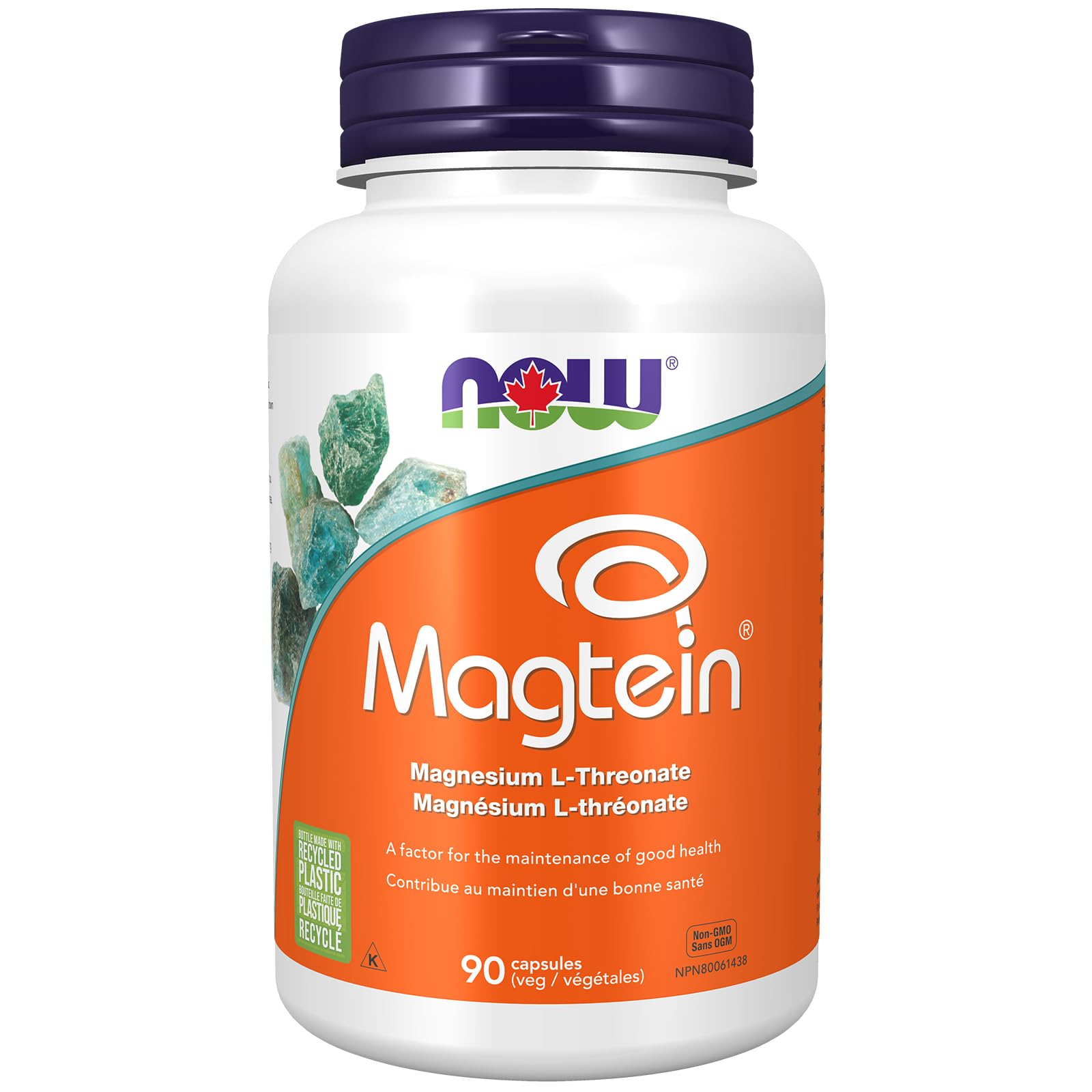 NOW Supplements, Magtein with patented form of Magnesium L-Threonate, Cognitive Support, 90 Veg Capsules NOW