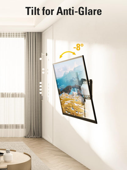 Mounting Dream TV Wall Mount for Most 37-75" TVs, Tilting TV Mount Low Profile up to VESA 600x400mm and 132 LBS Loading, Fits 16", 18", 24" Studs, Easy for TV Centering and Space Saving MD2268-LK
