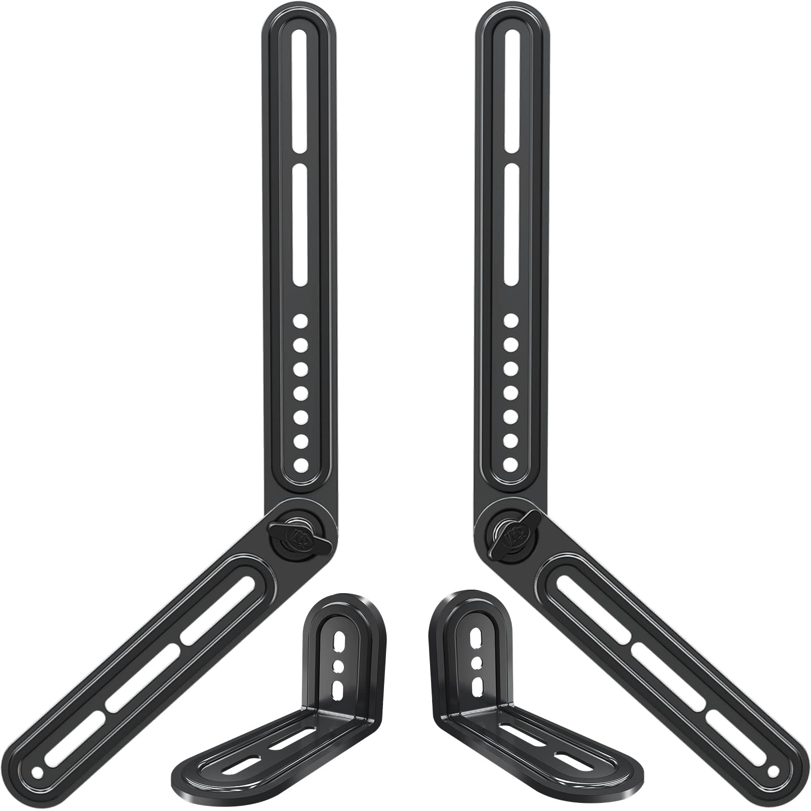 Mounting Dream Sound Bar Mount Bracket for Mounting Above or Under TV, Fits Most Sound Bars Up to 15 Lbs, with Detachable Long Extension Plates MD5420