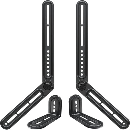 Mounting Dream Sound Bar Mount Bracket for Mounting Above or Under TV, Fits Most Sound Bars Up to 15 Lbs, with Detachable Long Extension Plates MD5420