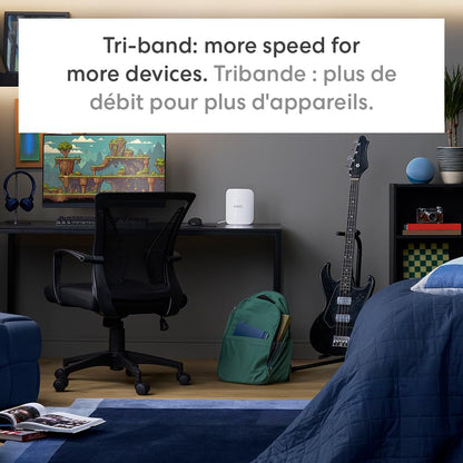 Amazon eero Pro 7 tri-band mesh Wi-Fi 7 router (newest model) - Supports internet plans up to 5 Gbps, Coverage up to 190 m², 1-pack