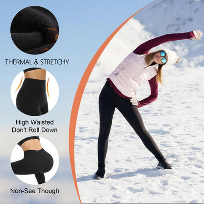 3 Pack Fleece Lined Leggings Women High Waisted Warm Winter Yoga Pants for Women Thermal Running Workout Leggings 🍁 All In One Marketplace Canada