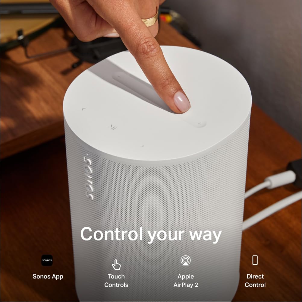 Sonos Era 100 SL - Compact, Microphone-Free Speaker with WiFi, Bluetooth - White Sonos