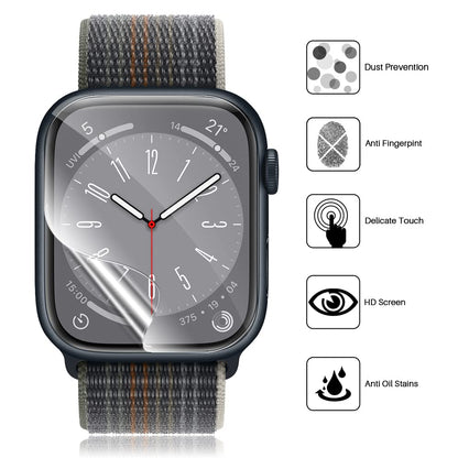 LK 6 Pack Screen Protector for Apple Watch Series SE/6/5/4/SE 2022 40mm, Apple Watch Series 9/8/7 41mm Screen Protector, Max Coverage, Bubble-Free, Anti-Scratch, iWatch 40mm Flexible TPU Clear Film