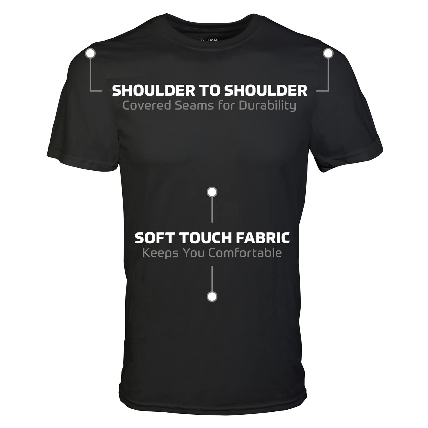 Gildan, Noir/Gris sport/Vert armée (paquet de 5), TG