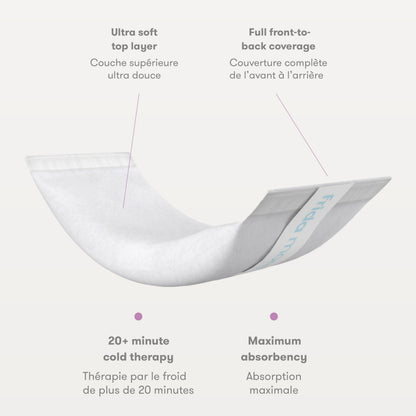 Frida Mom 2-in-1 Postpartum Pads, Absorbent Perineal Ice Maxi Pads, Instant Cold Therapy Packs and Maternity Pad in One, 8ct - Available at All In One Marketplace Canada