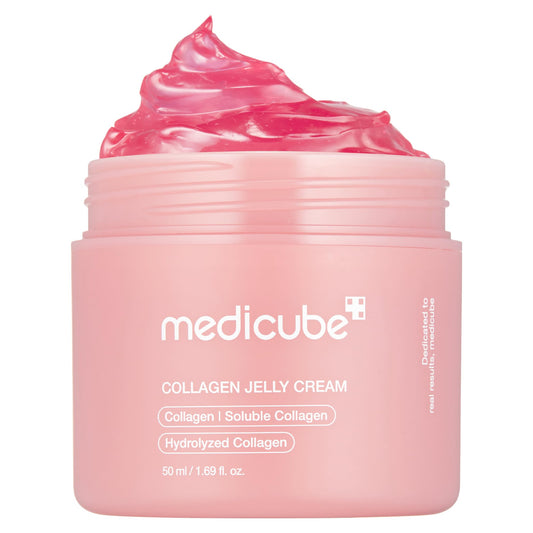 Medicube Collagen Jelly Cream- Niacinamide & Freeze-Dried Hydrolyzed Collagen - Boosts skin's barrier hydration and gives 24h Glow & Lifted Look - Korean skincare (1.69 Fl Oz (Pack of 1)) - Available at All In One Marketplace Canada