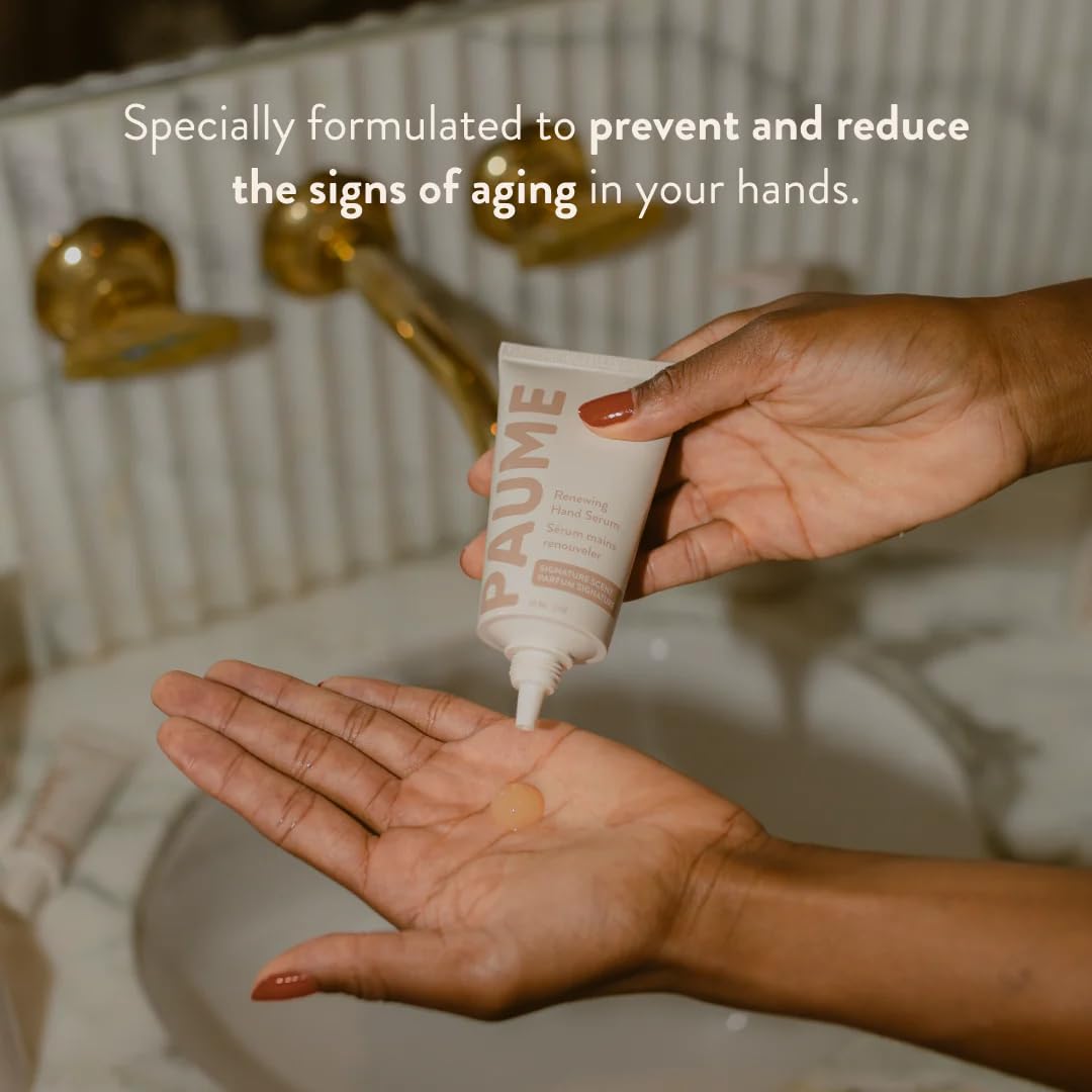 PAUME Renewing Hand Serum for Dry, Aging Skin With Hyaluronic Acid, Niacinamide and Vitamin C, Improve Skin Elasticity, Youthful-looking Hands, 60ml - Available at All In One Marketplace Canada