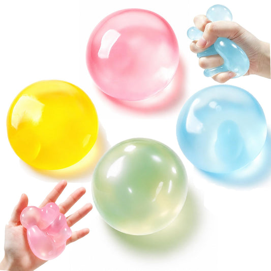 4Pcs Coconut Oil Squishy, Coconut Oil Stress Ball, Soft Sensory Squishy Balls, Fidget Squeeze Toy for Adults & Student Party Favors Christmas Birthday Gift, Stress Relief & Focus 🍁 All In One Marketplace Canada
