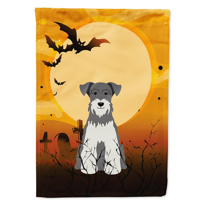 Caroline's Treasures BB4320CHF Halloween Miniature Schanuzer Salt and Pepper Flag Canvas House Size, Large, Multicolor