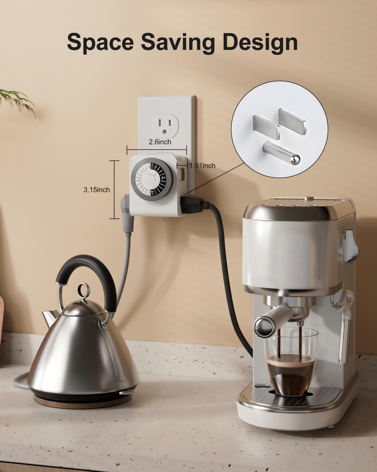 BN-LINK Indoor Dual Outlet Timers, Heavy-Duty Mechanical, 24-Hour, 3-Prong Design with 30-Minute Intervals for Lamps, Indoor Lighting, and Christmas Lights, White, 15A, 1875W, 2 Pack 🍁 All In One Marketplace Canada