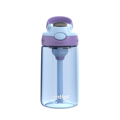 Contigo Kids Aubrey Straw Water Bottle with Leak-Proof Lid, BPA-Free Plastic, Dishwasher Safe, Periwinkle & Amethyst, 14 oz (414 mL)
