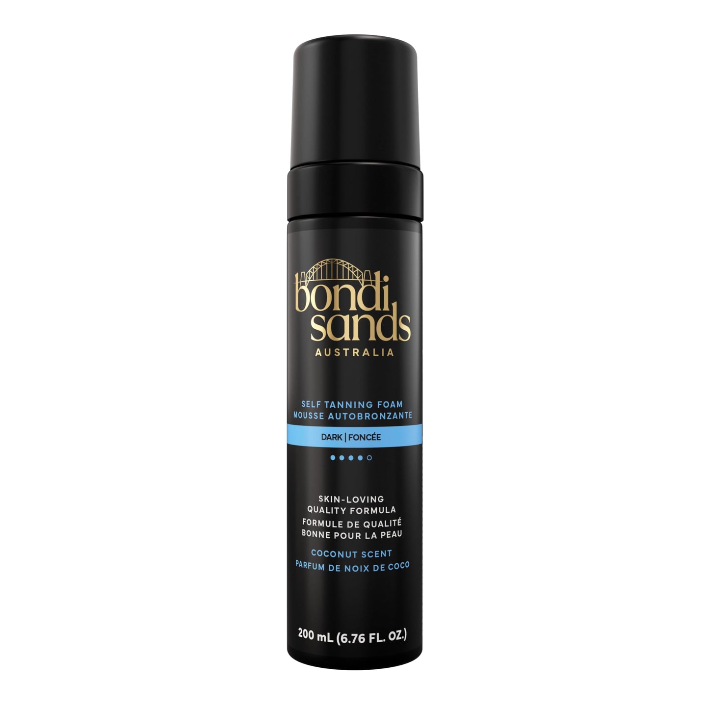 Bondi Sands Self Tanning Foam Dark| Lightweight Self-Tanner Foam Enriched with Aloe Vera | Coconut scent | Suitable for all skin tones |Streak-Free | Never Orange | Vegan & Cruelty Free (200 mL)