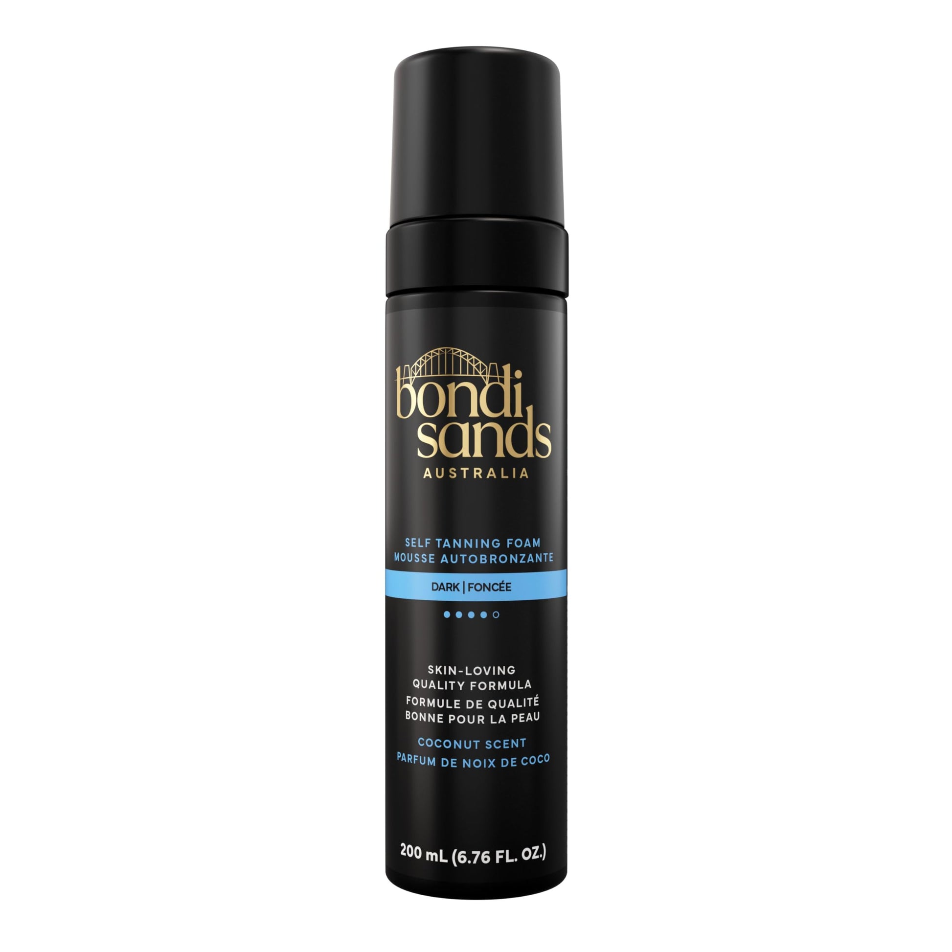 Bondi Sands Self Tanning Foam Dark| Lightweight Self-Tanner Foam Enriched with Aloe Vera | Coconut scent | Suitable for all skin tones |Streak-Free | Never Orange | Vegan & Cruelty Free (200 mL)