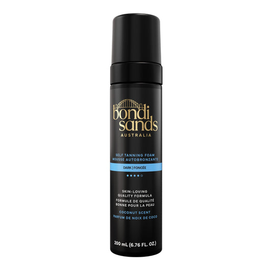 Bondi Sands Self Tanning Foam Dark| Lightweight Self-Tanner Foam Enriched with Aloe Vera | Coconut scent | Suitable for all skin tones |Streak-Free | Never Orange | Vegan & Cruelty Free (200 mL)